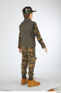  Novel beige workers shoes camo jacket camo trousers caps  hats casual dressed standing whole body 0006.jpg